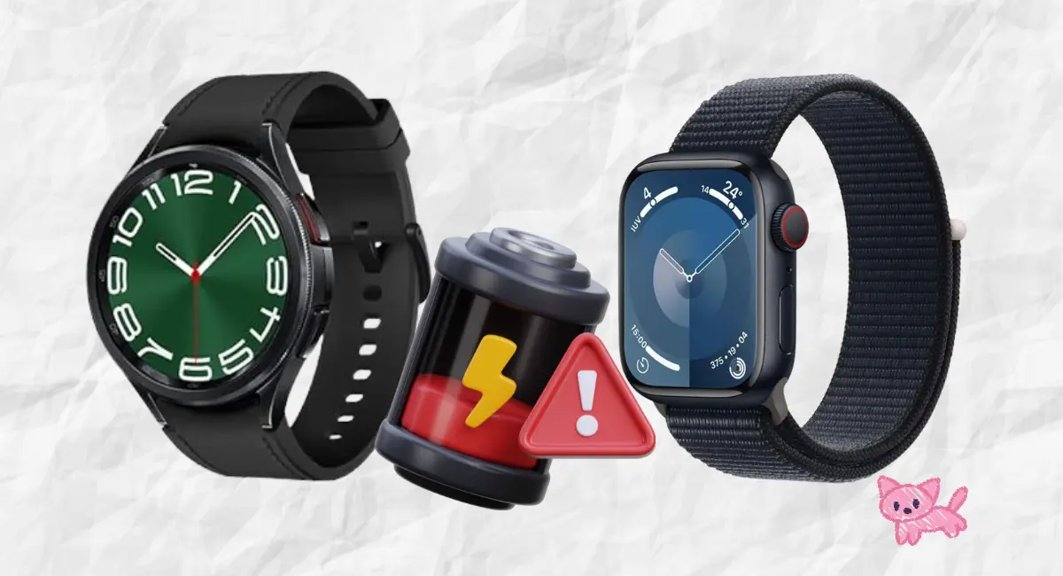 A bateria do Galaxy Watch 6 dura mais que a do Apple Watch Series 9
