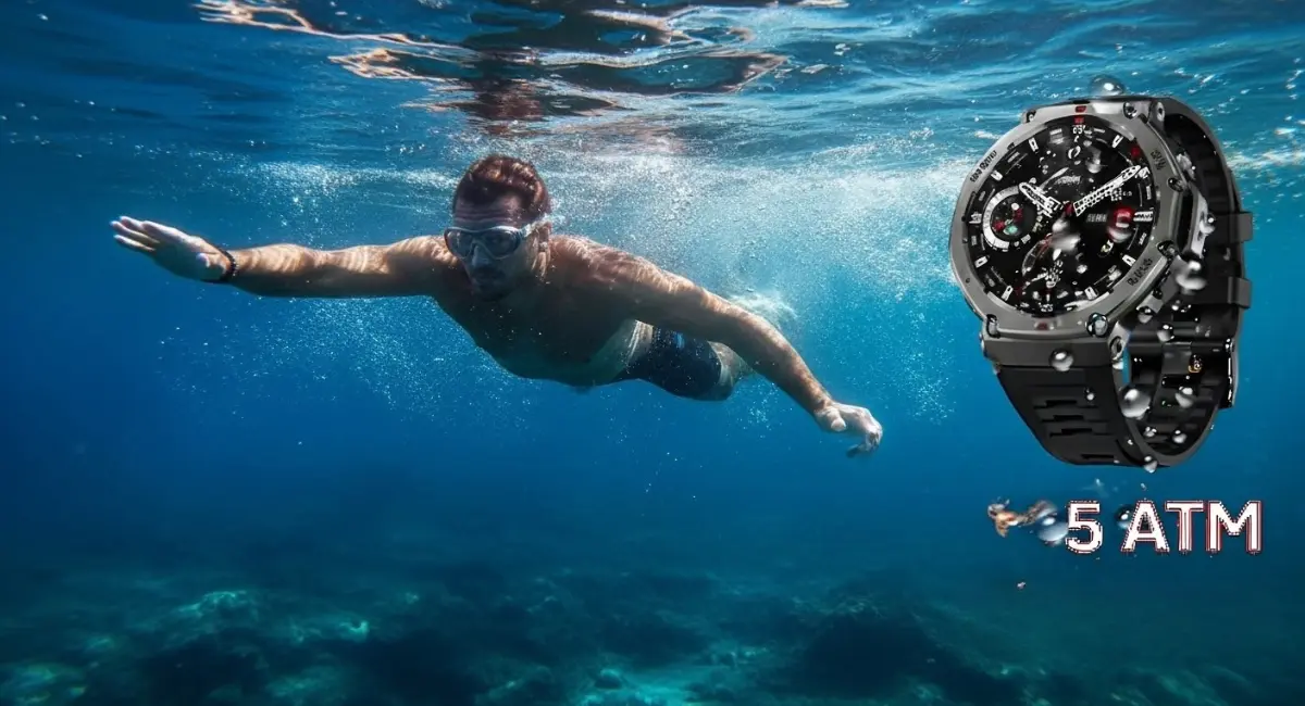 é seguro nadar no mar com um smartwatch com certificação 5 ATM
