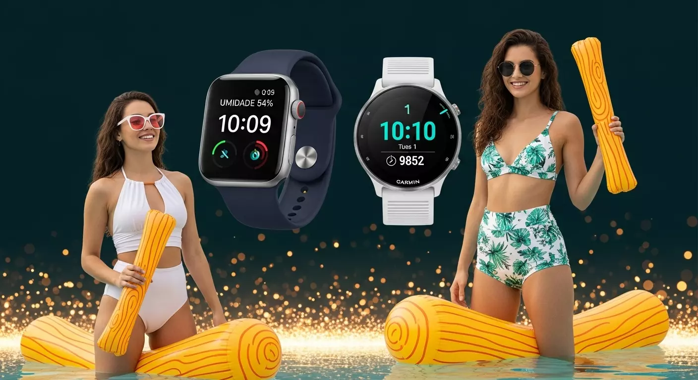 Batalha na Piscina Garmin Swim 2 vs. Apple Watch SE 2025