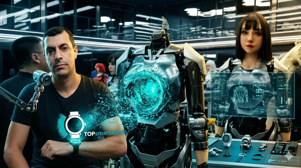 Robô Humanoide, e uma imagem do editor da Top Smartwatch - Marcio Santos