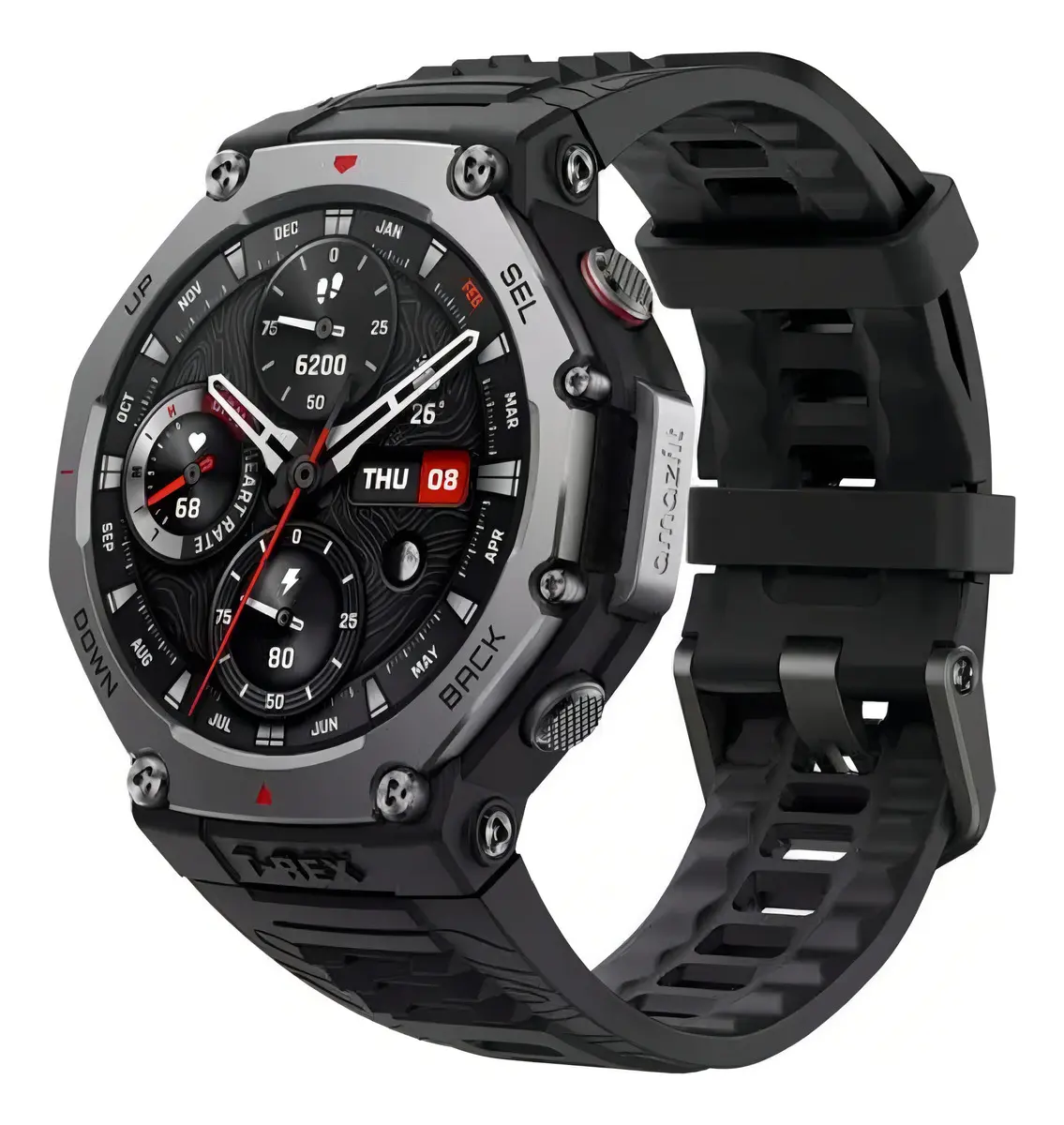 Amazfit T-Rex 3 — smartwatch robusto com resistência militar, tela grande AMOLED e mapas offline