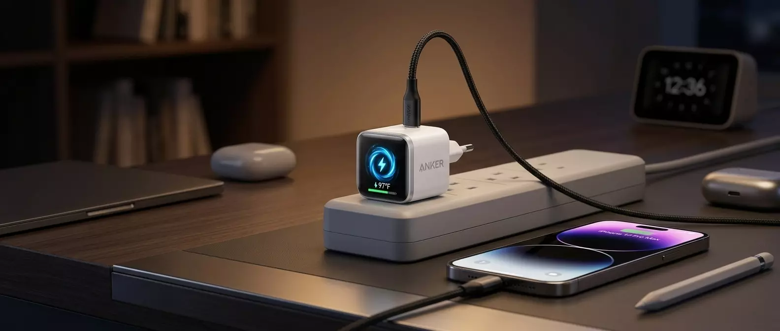 Anker Nano 45W Smart Display Charger
